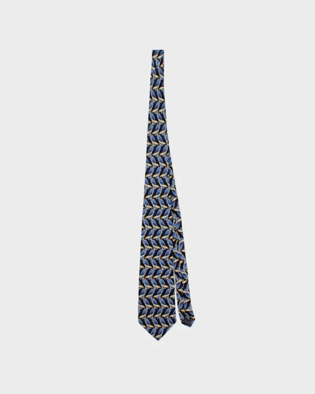 Vintage 1990s Christian Dior Patterned Silk Tie made by Dior