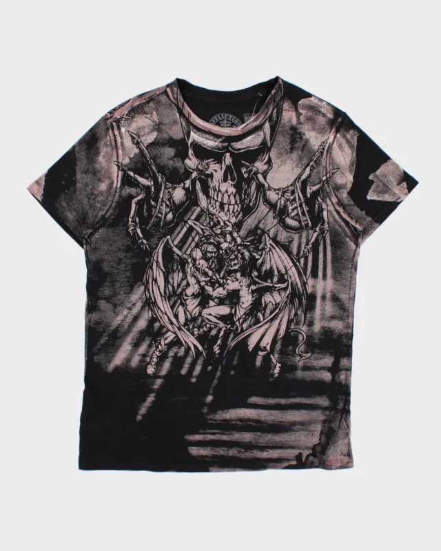Vintage Affliction Heaven & Hell Graphic Made In USA Crewneck T-Shirt - M made by Rokit