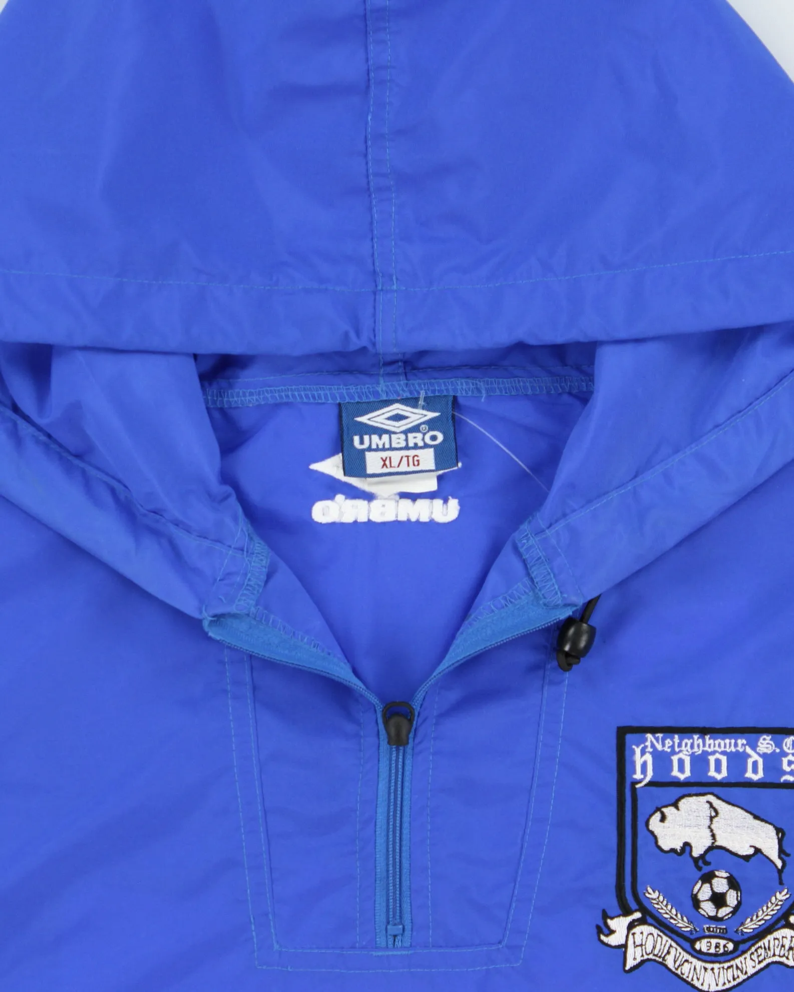 Vintage 1990s Umbro Neighbour Hoods FC Embroidered Shell Quarter-Zip Training Pullover Jacket - XL sold by Rokit product image thumbnail 5