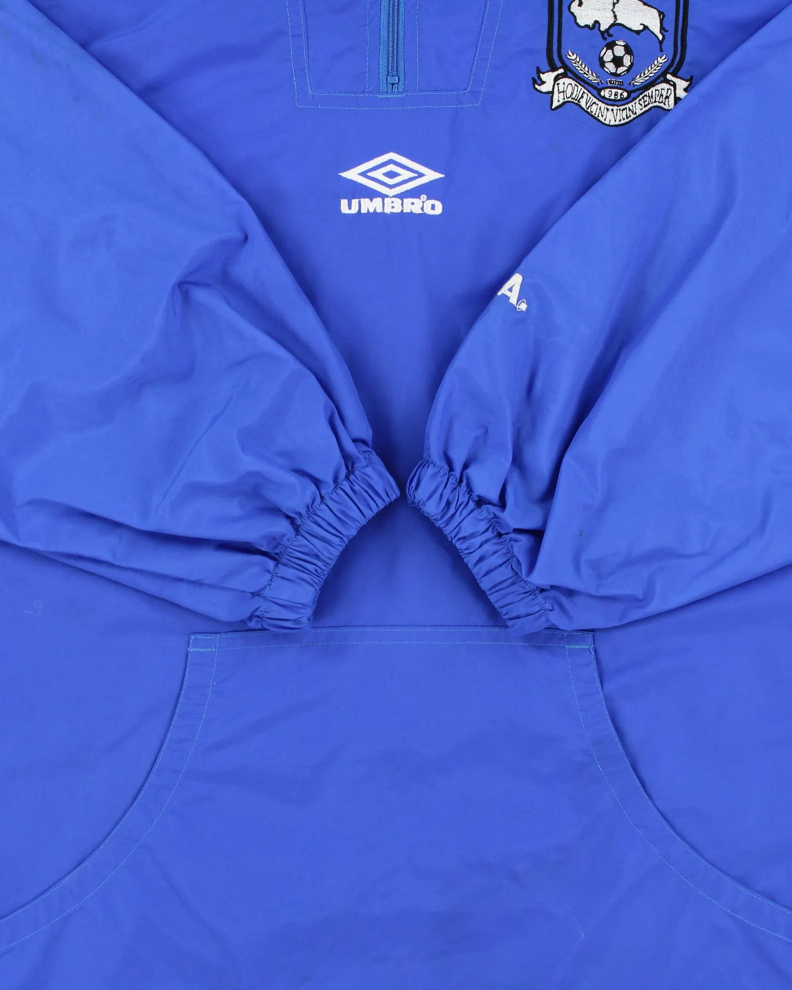 Vintage 1990s Umbro Neighbour Hoods FC Embroidered Shell Quarter-Zip Training Pullover Jacket - XL sold by Rokit product image thumbnail 4