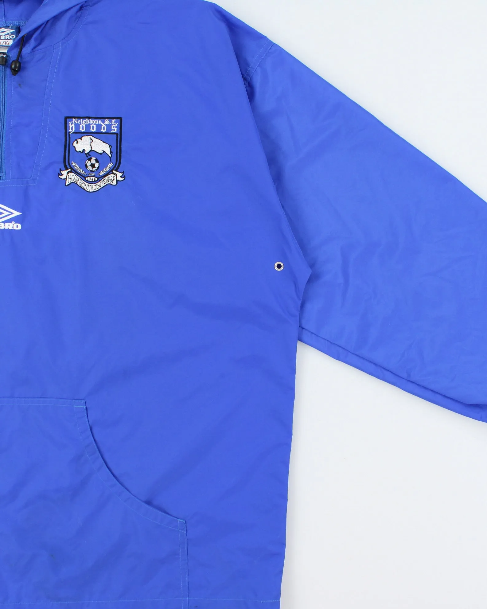 Vintage 1990s Umbro Neighbour Hoods FC Embroidered Shell Quarter-Zip Training Pullover Jacket - XL sold by Rokit product image thumbnail 3
