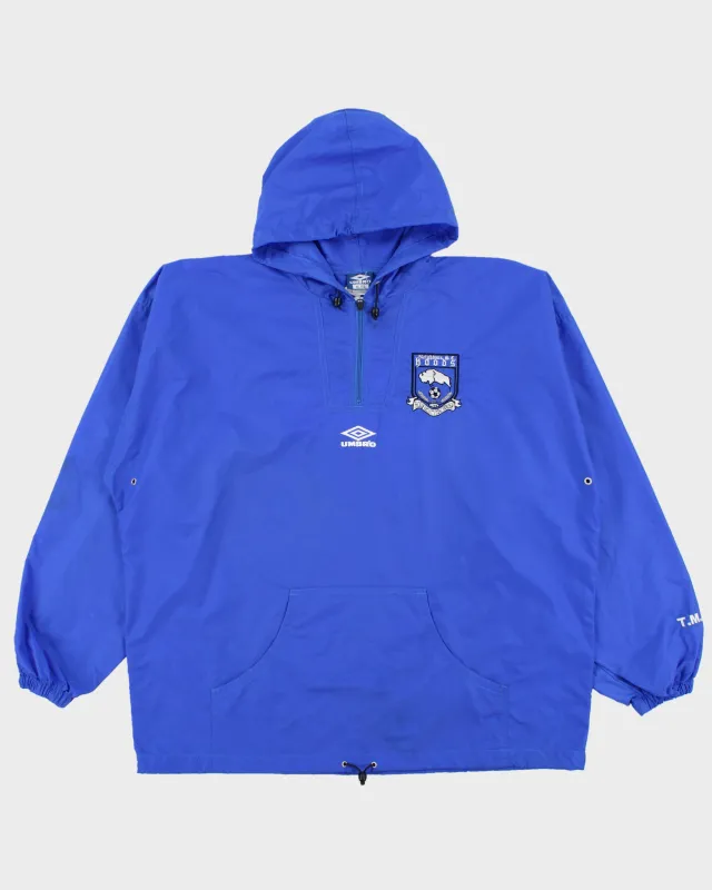 Vintage 1990s Umbro Neighbour Hoods FC Embroidered Shell Quarter-Zip Training Pullover Jacket - XL made by Umbro