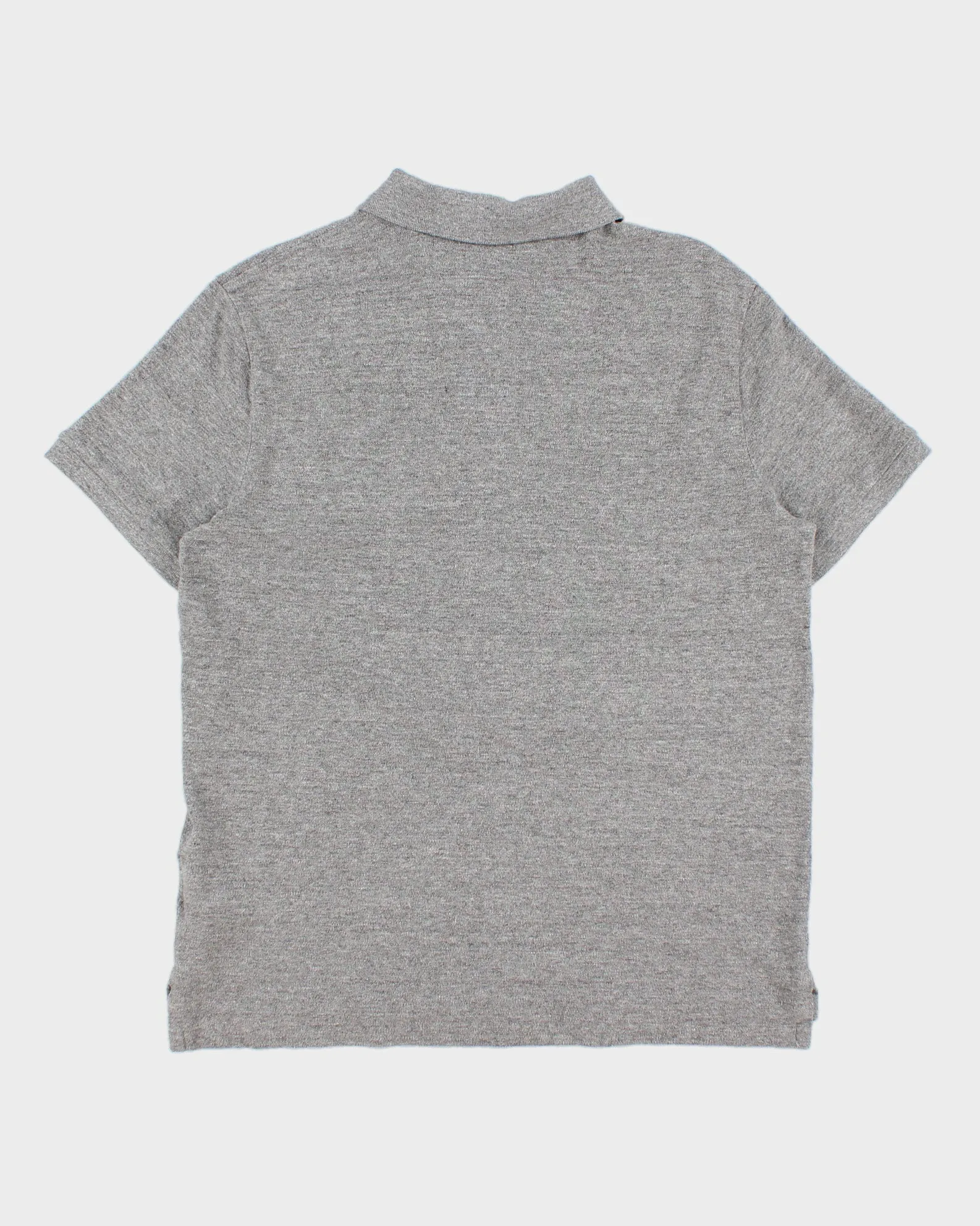 Vintage Polo Ralph Lauren Grey Marl Custom Slim Fit Short Sleeve Polo Shirt - L sold by Rokit product image thumbnail 2