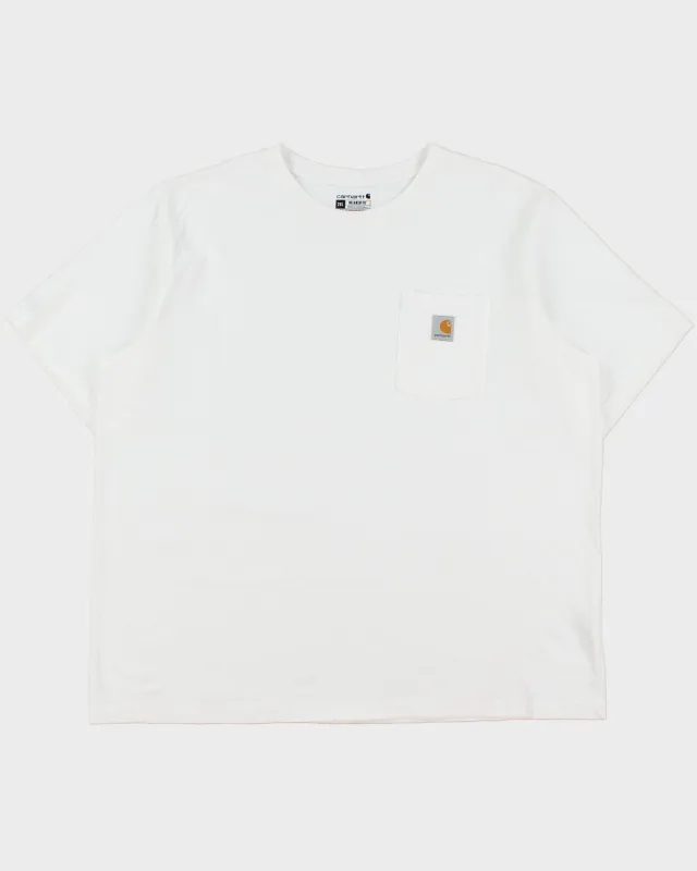Carhartt White Heavyweight Relaxed Fit Crewneck Pocket T-Shirt - XXL made by Carhartt