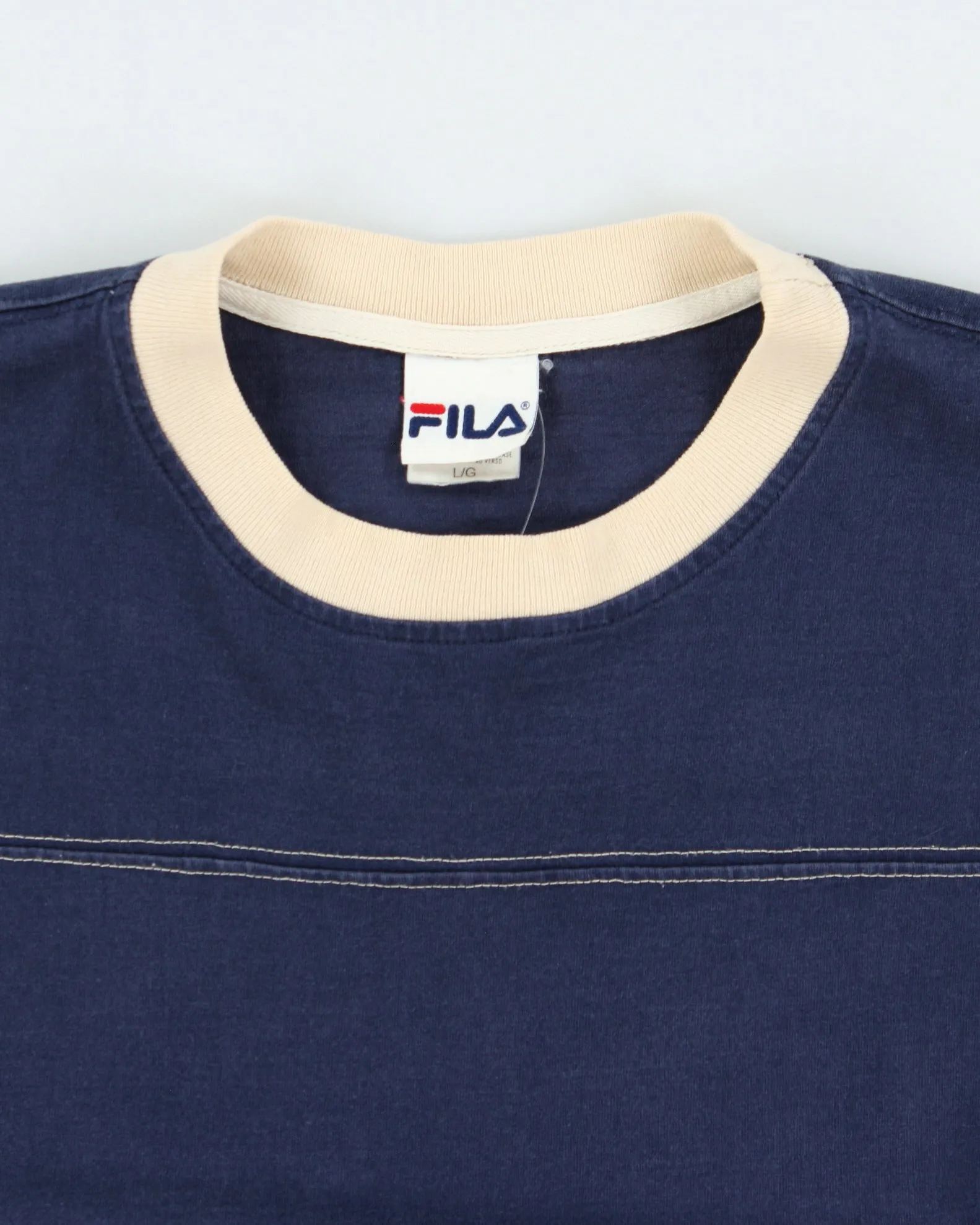 Vintage 1990s Fila Heavyweight Contrast Stitch Made In Canada Crewneck T-Shirt - L sold by Rokit product image thumbnail 5