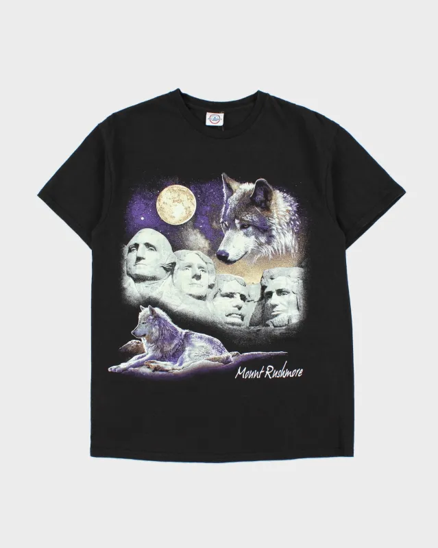 Vintage Y2K 00s Mount Rushmore Graphic Delta Pro Weight Crewneck T-Shirt - M made by Rokit