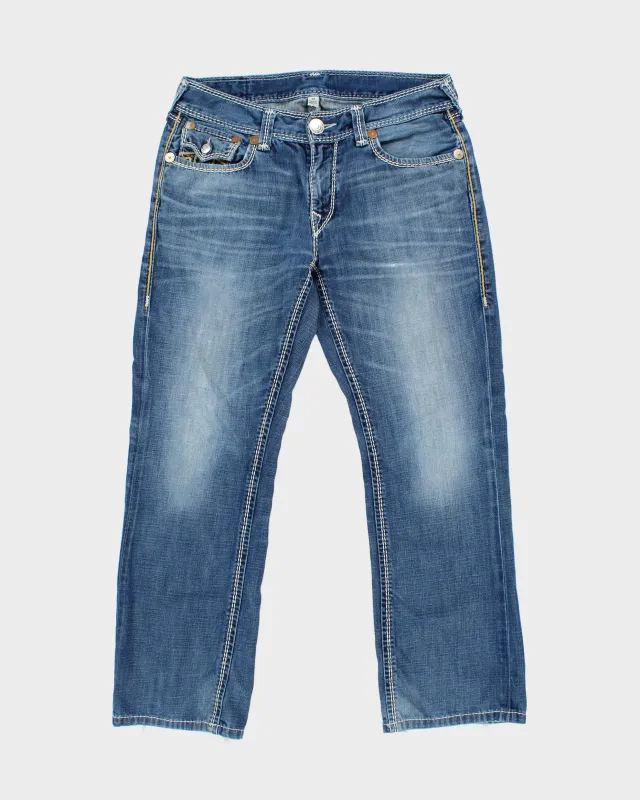 Vintage Y2K 2000s True Religion 'Nat' Straight Relaxed Fit Jeans - W35 L30 made by True Religion