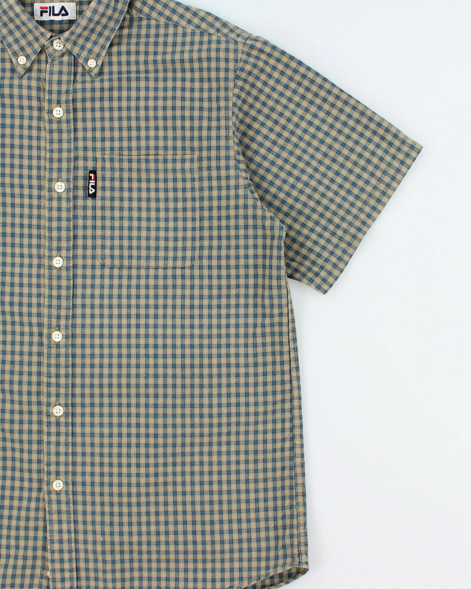 Vintage 1990s Fila Check Short Sleeve Shirt - M sold by Rokit product image thumbnail 3