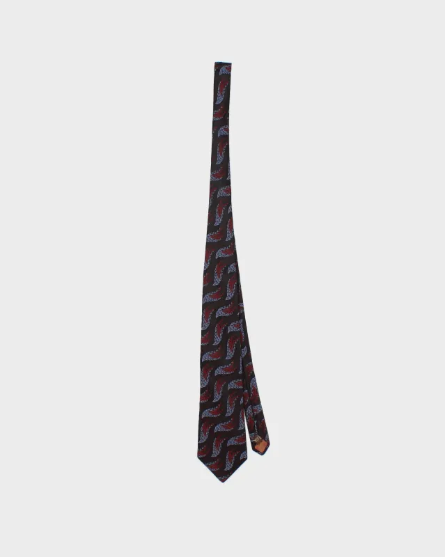 Vintage 1990s Lanvin Paris Patterned Silk Tie made by Lanvin