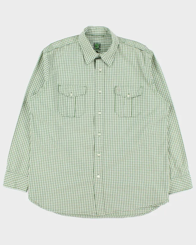Vintage 2000s Timberland Check Long Sleeve Shirt - L made by Timberland