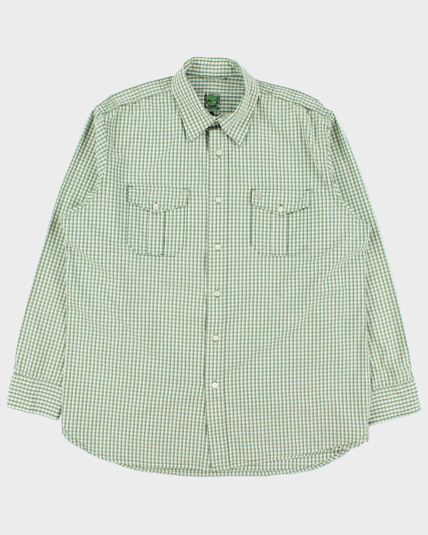 Vintage 2000s Timberland Check Long Sleeve Shirt - L sold by Rokit