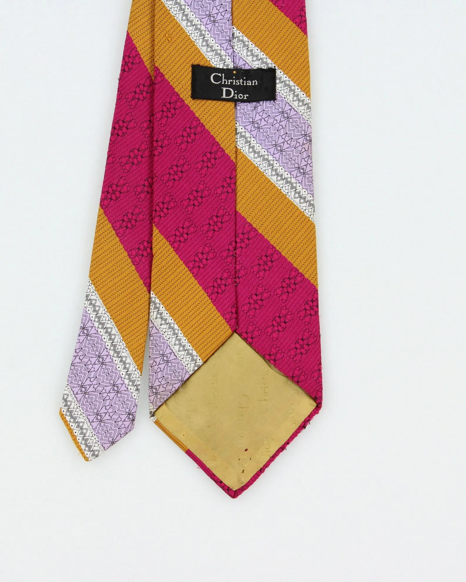 Vintage 1970s Christian Dior Pattern Striped Tie sold by Rokit product image thumbnail 3