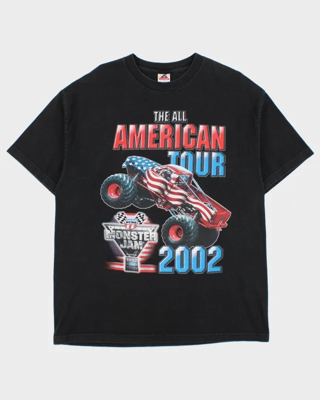 Vintage 2002 Monster Jam The All-American Tour Heavyweight AAA Crewneck T-Shirt - XL made by Rokit