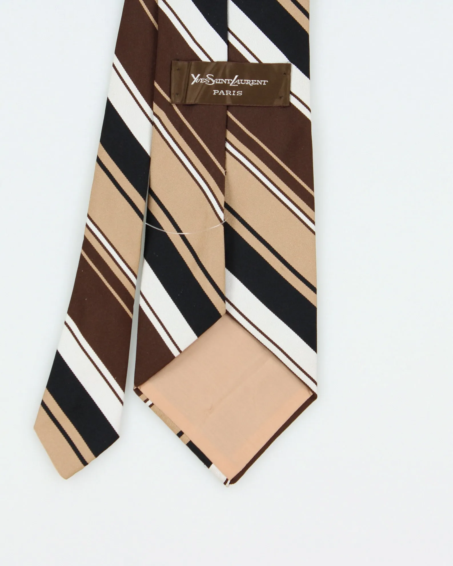 Vintage 1970s Yves Saint Laurent Striped Silk Tie sold by Rokit product image thumbnail 3