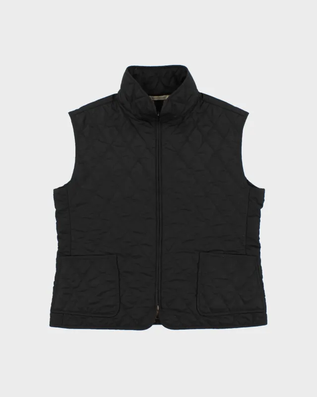 Vintage Y2K 00s Burberry Women's Made In England Nova Check Lined Diamond Quilted Gilet - M made by Burberry