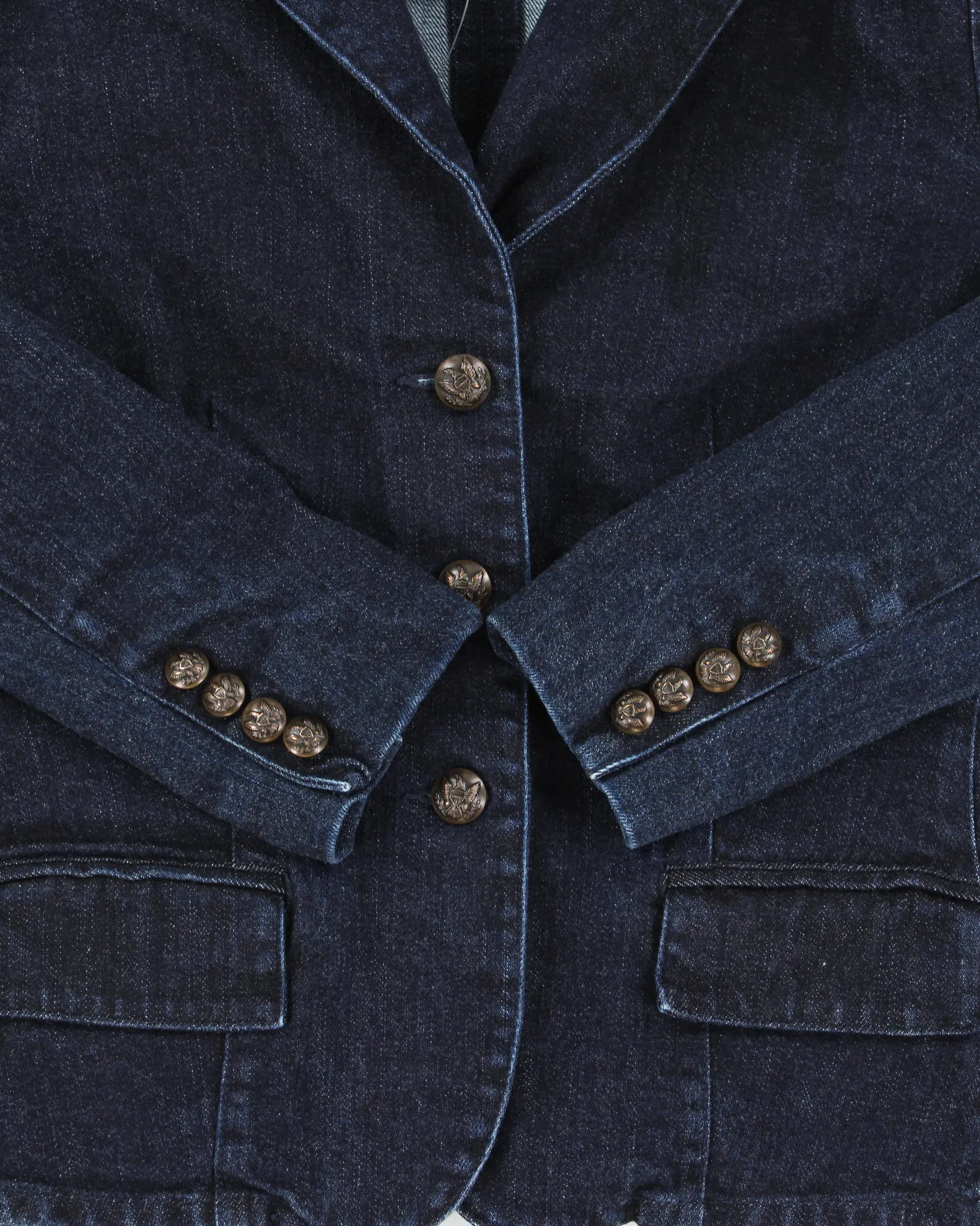 Vintage Y2K 00s Lauren Ralph Lauren LRL Women's Indigo Denim Blazer Jacket - S sold by Rokit product image thumbnail 4