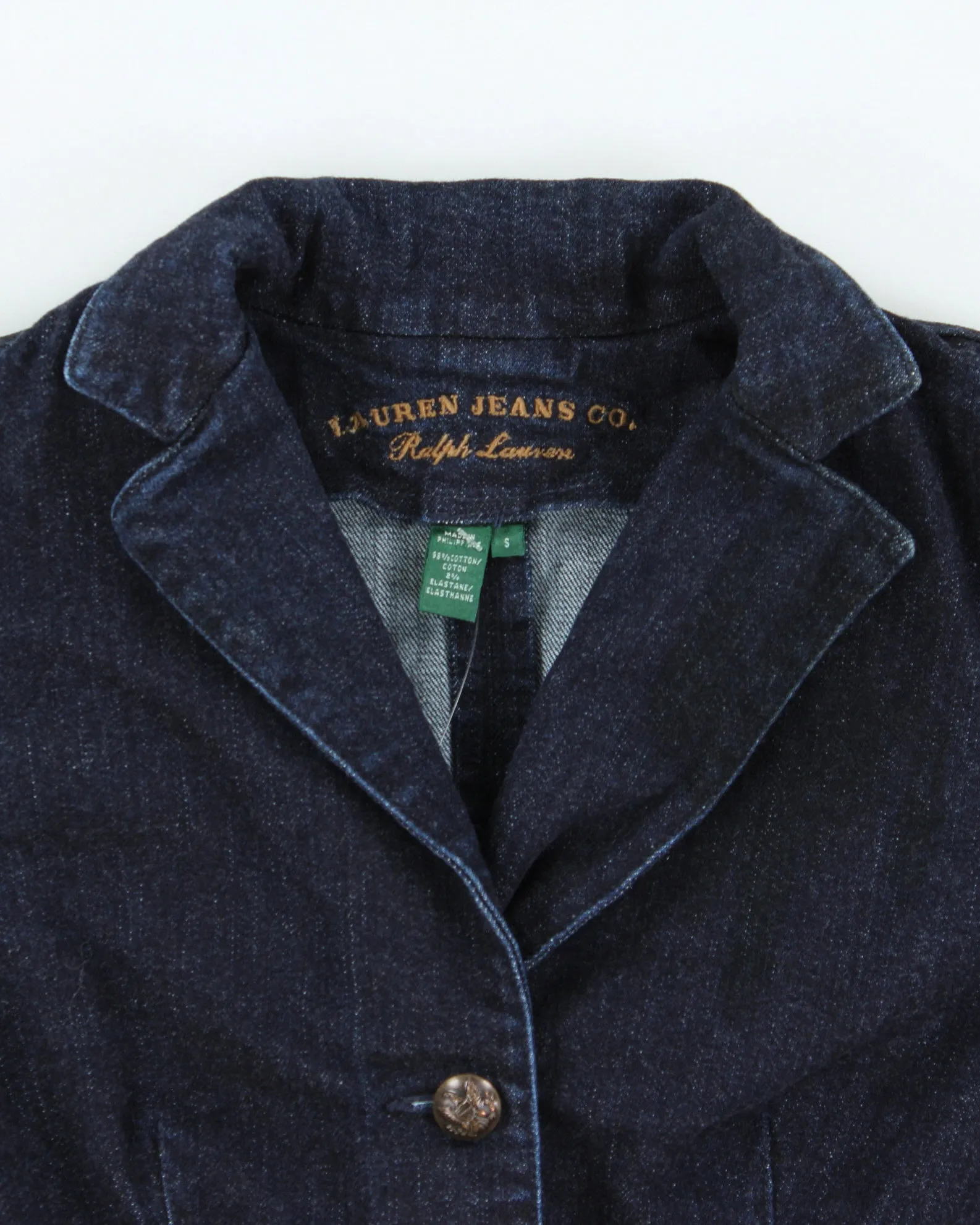Vintage Y2K 00s Lauren Ralph Lauren LRL Women's Indigo Denim Blazer Jacket - S sold by Rokit product image thumbnail 5