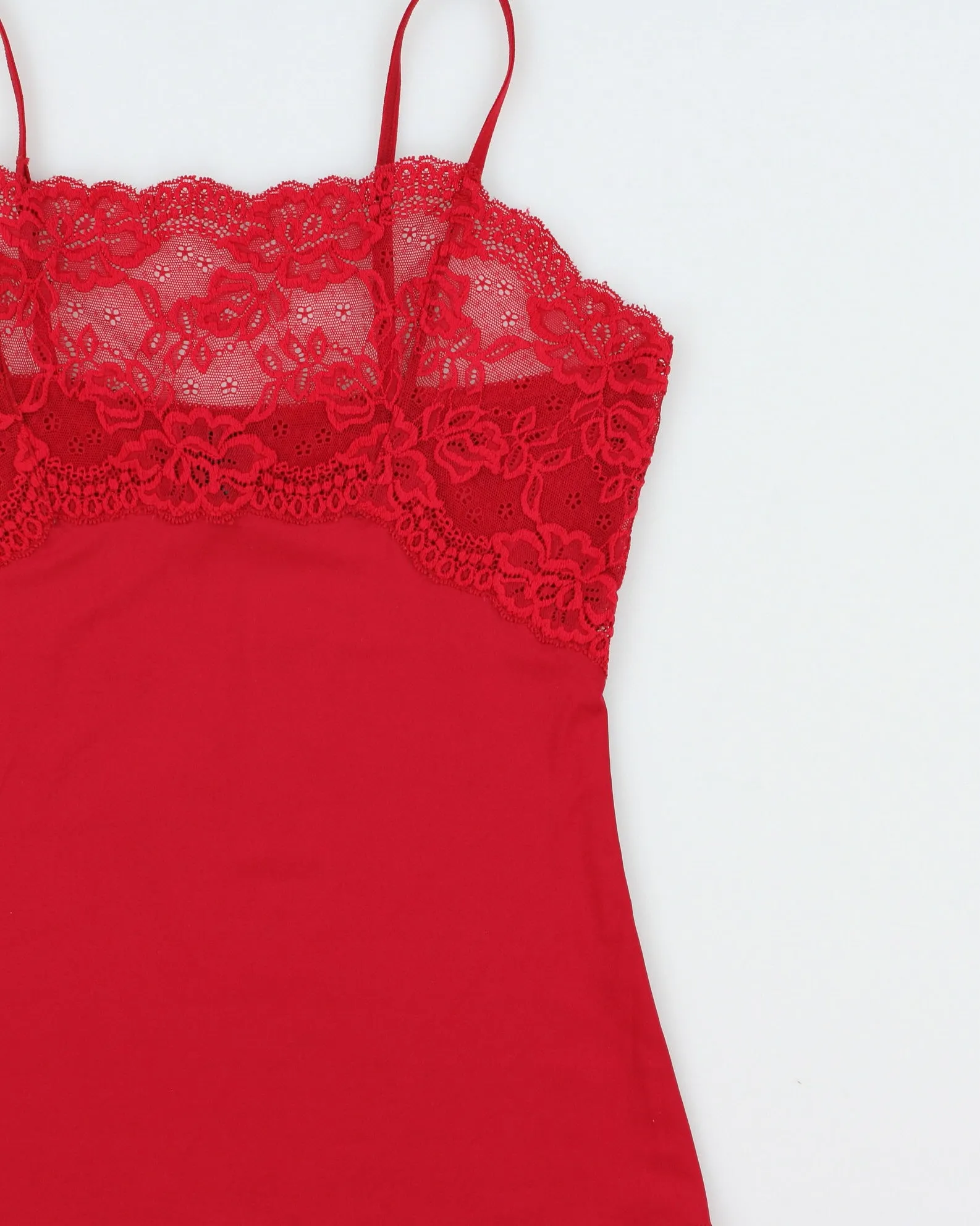Vintage Y2K 2000s Jones New York Slinky Lace Panel Cami Top - S sold by Rokit product image thumbnail 3