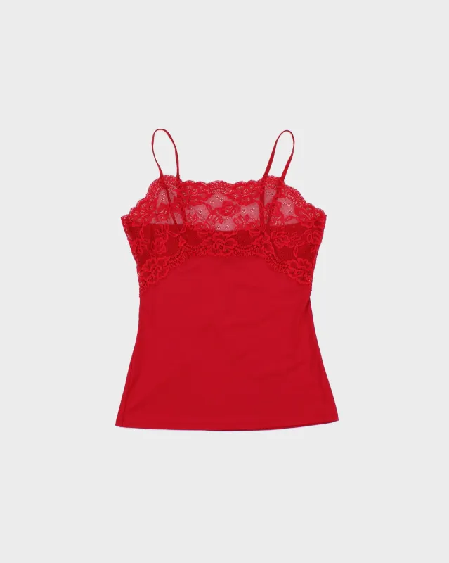 Vintage Y2K 2000s Jones New York Slinky Lace Panel Cami Top - S made by Rokit