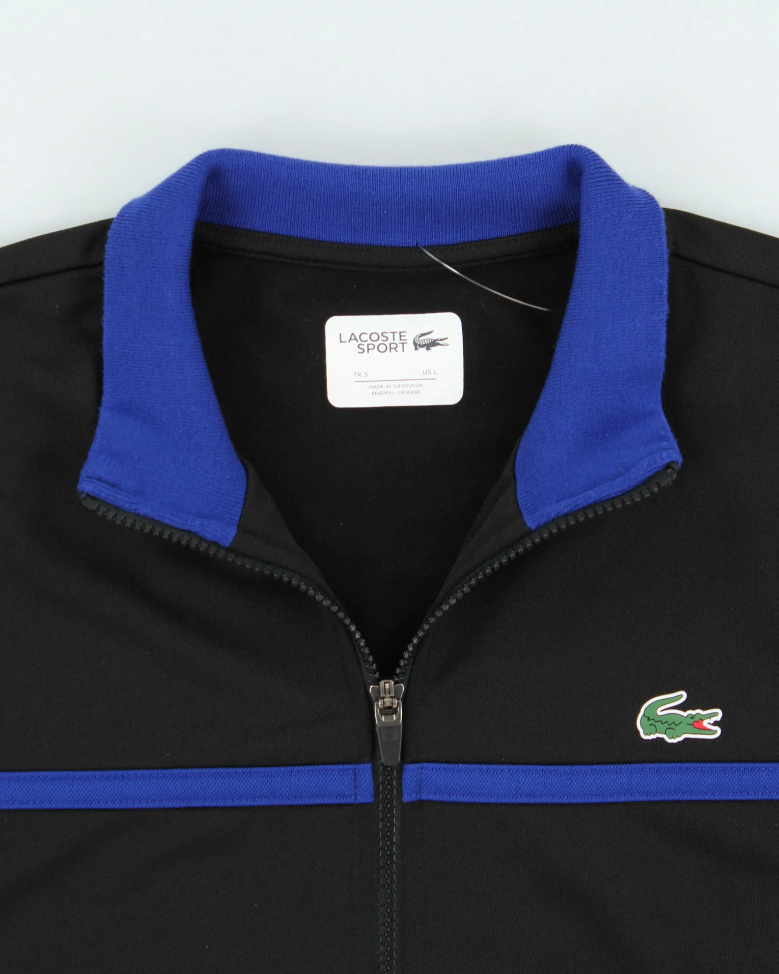 Vintage Lacoste Sport Black Classic Croc Track Jacket - L sold by Rokit product image thumbnail 5