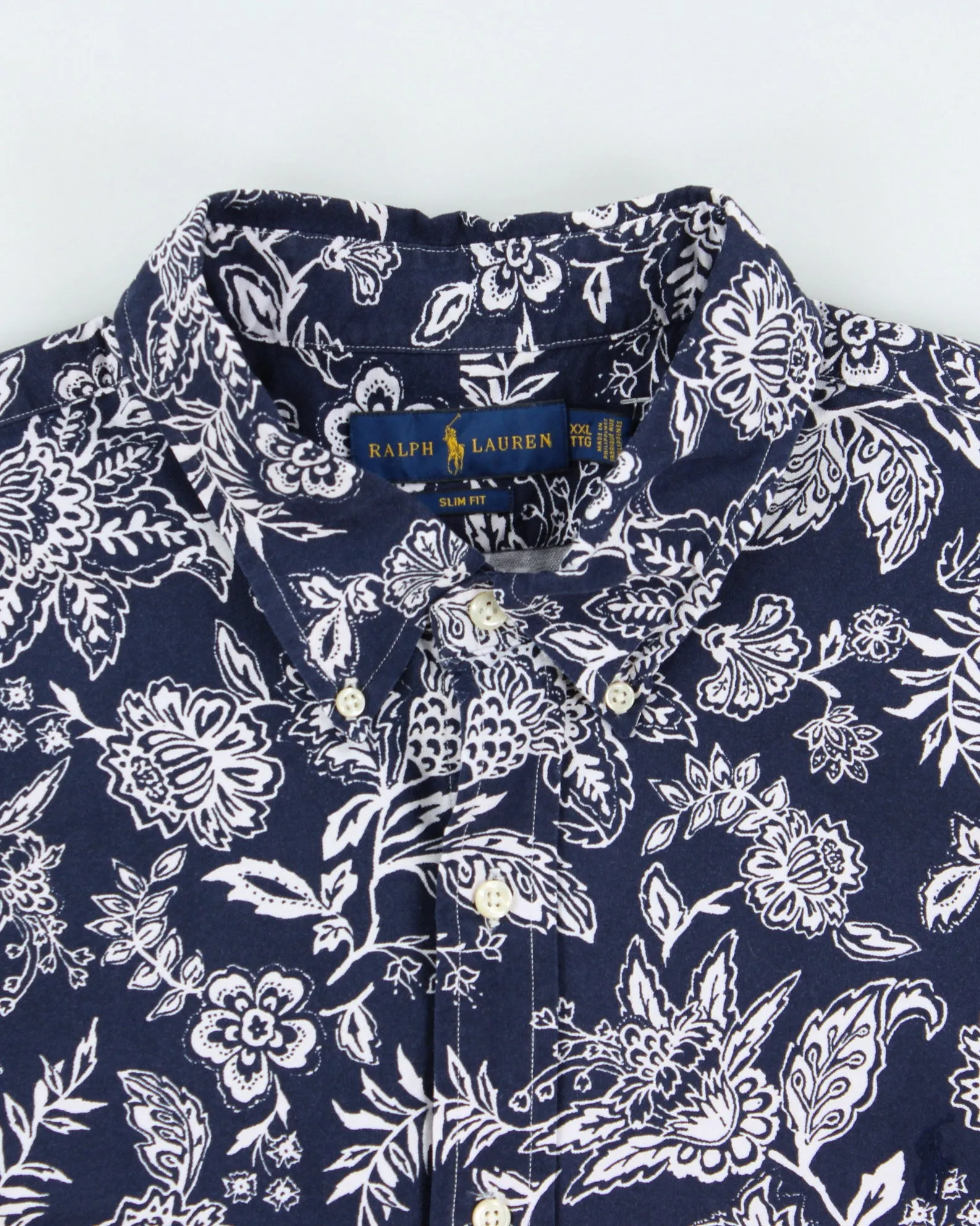 Vintage Ralph Lauren Floral Slim Fit Short Sleeve Shirt - XXL sold by Rokit product image thumbnail 5