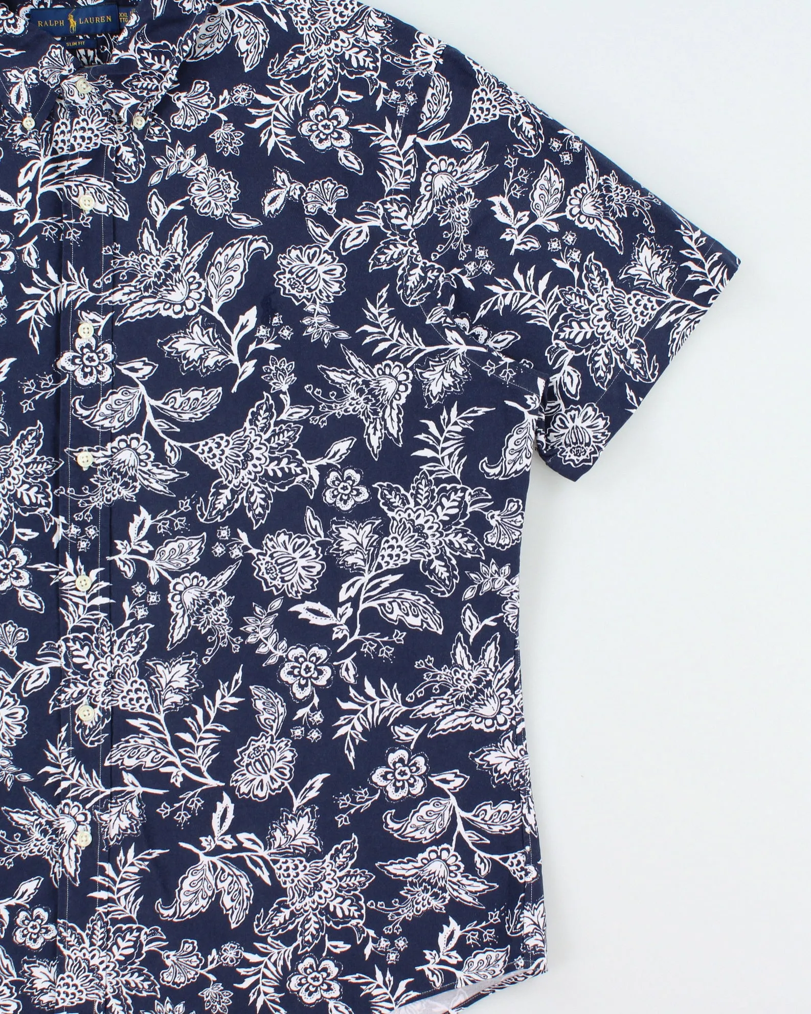 Vintage Ralph Lauren Floral Slim Fit Short Sleeve Shirt - XXL sold by Rokit product image thumbnail 3