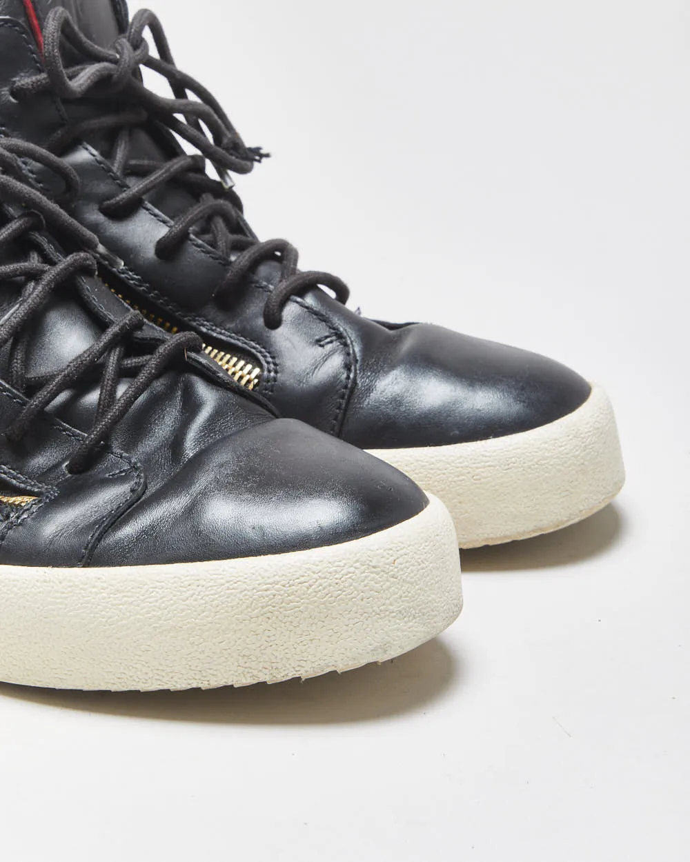 Guiseppe Zanotti Leather Double Zip Mid Top Coby Trainers - UK10 sold by Rokit product image thumbnail 5