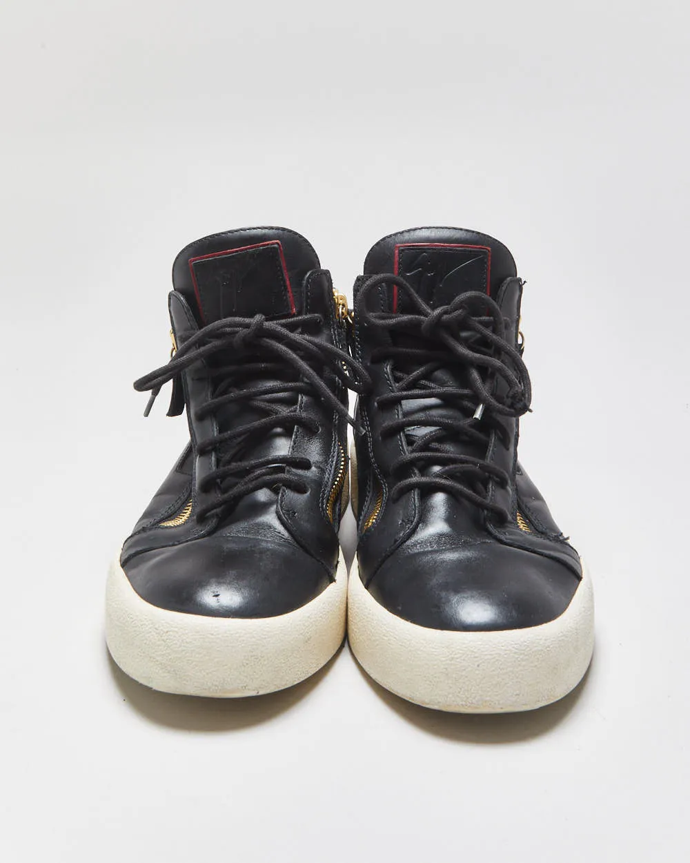 Guiseppe Zanotti Leather Double Zip Mid Top Coby Trainers - UK10 sold by Rokit product image thumbnail 3