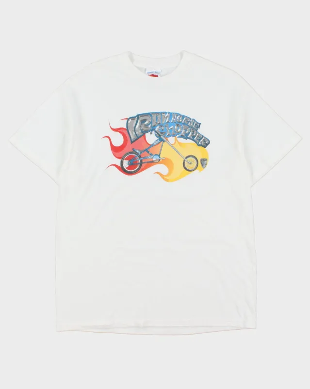 Vintage Y2K 00s Ironhorse Chopper Heavyweight Tennessee River Crewneck T-Shirt - XL made by Rokit