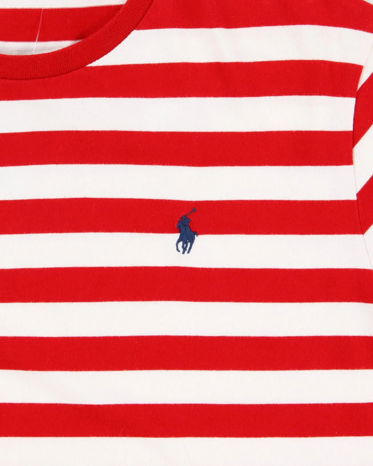 Vintage Polo Ralph Lauren Heavyweight Striped Single Stitch Crewneck T-Shirt - L sold by Rokit product image thumbnail 4