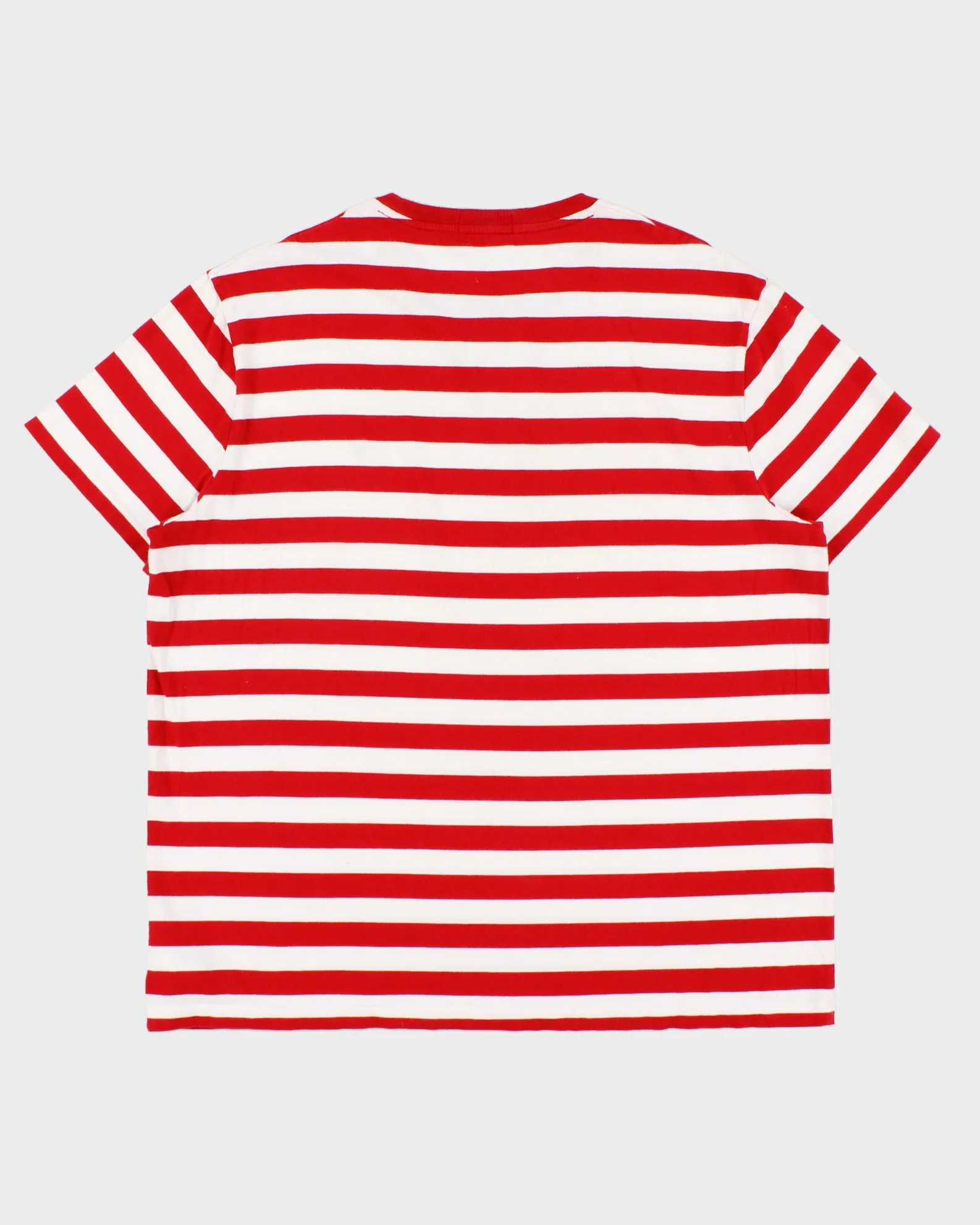 Vintage Polo Ralph Lauren Heavyweight Striped Single Stitch Crewneck T-Shirt - L sold by Rokit product image thumbnail 2
