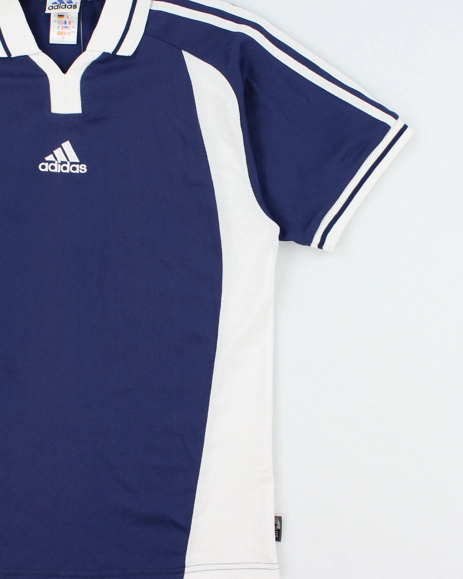 Vintage 2000 Adidas Embroidered Climalite Short Sleeve Collared Football Shirt - L sold by Rokit product image thumbnail 3