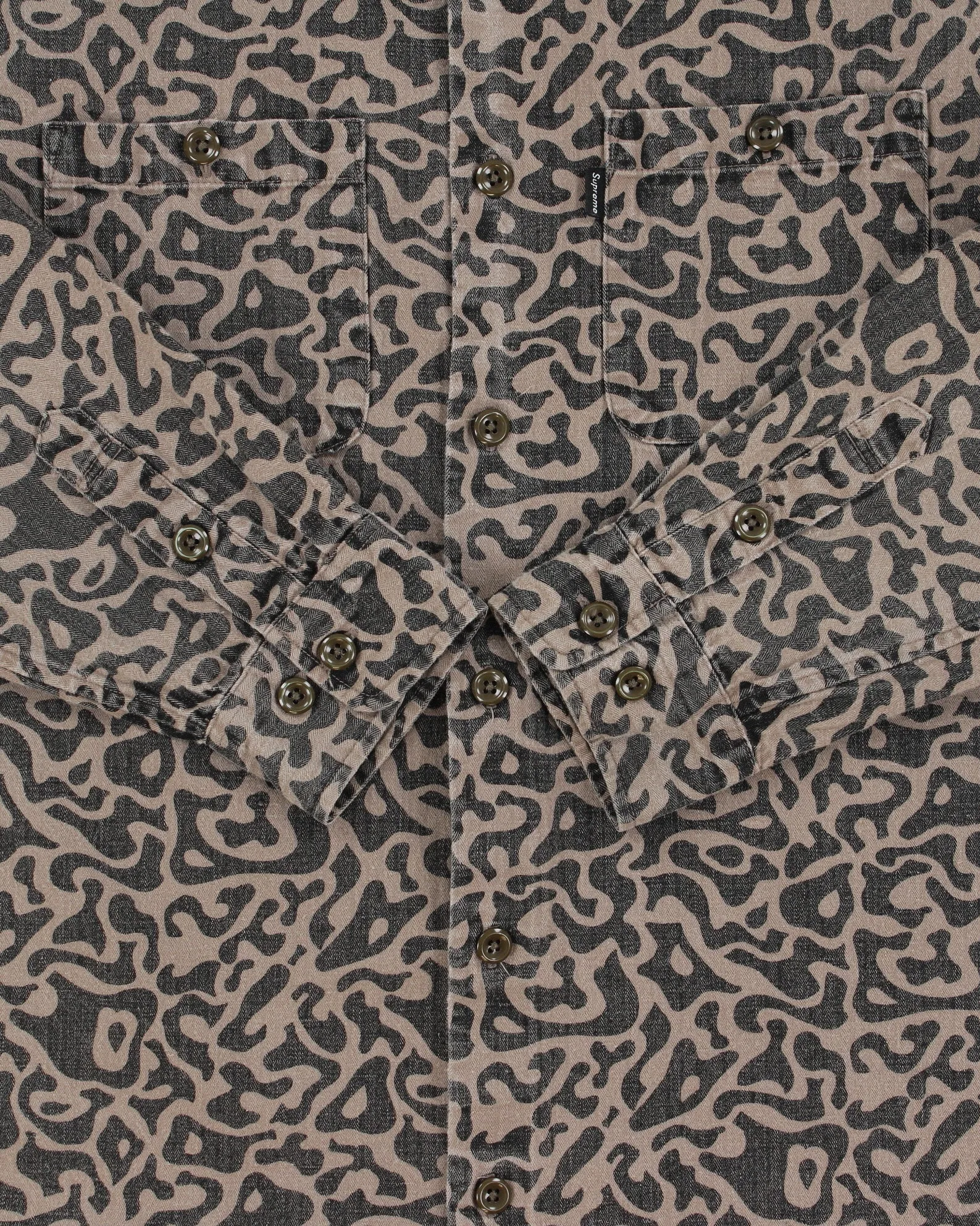 FW13 Supreme Pacific Camo Long Sleeve Army Shirt - M sold by Rokit product image thumbnail 4