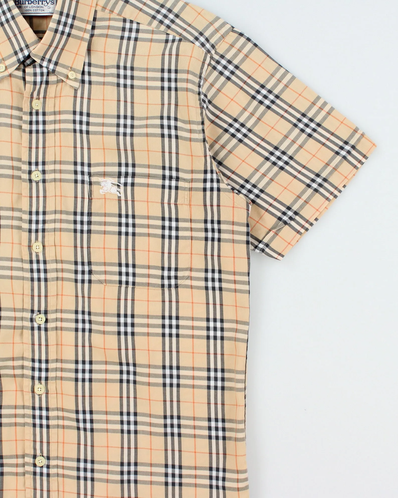 Vintage 1990s Burberry Classic Nova Check Short Sleeve Shirt - L sold by Rokit product image thumbnail 3