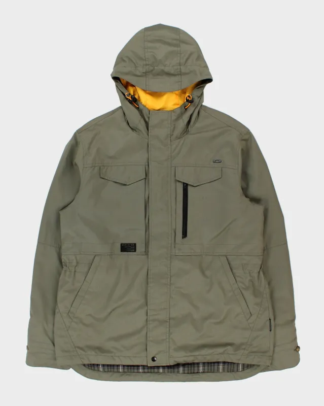 Vintage Oakley Khaki Canvas Shell Waterproof Mountaineering Jacket - XL made by Oakley