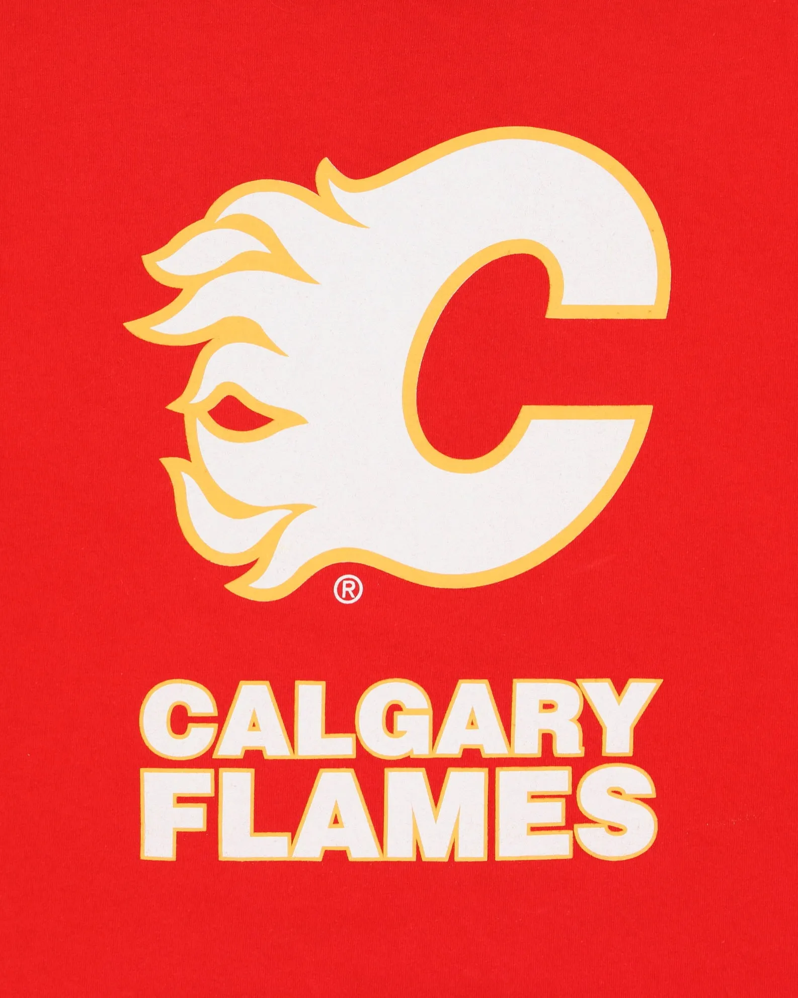 Vintage Y2K 00s Calgary Flames Heavyweight Boxy NHL Crewneck T-Shirt - S sold by Rokit product image thumbnail 4