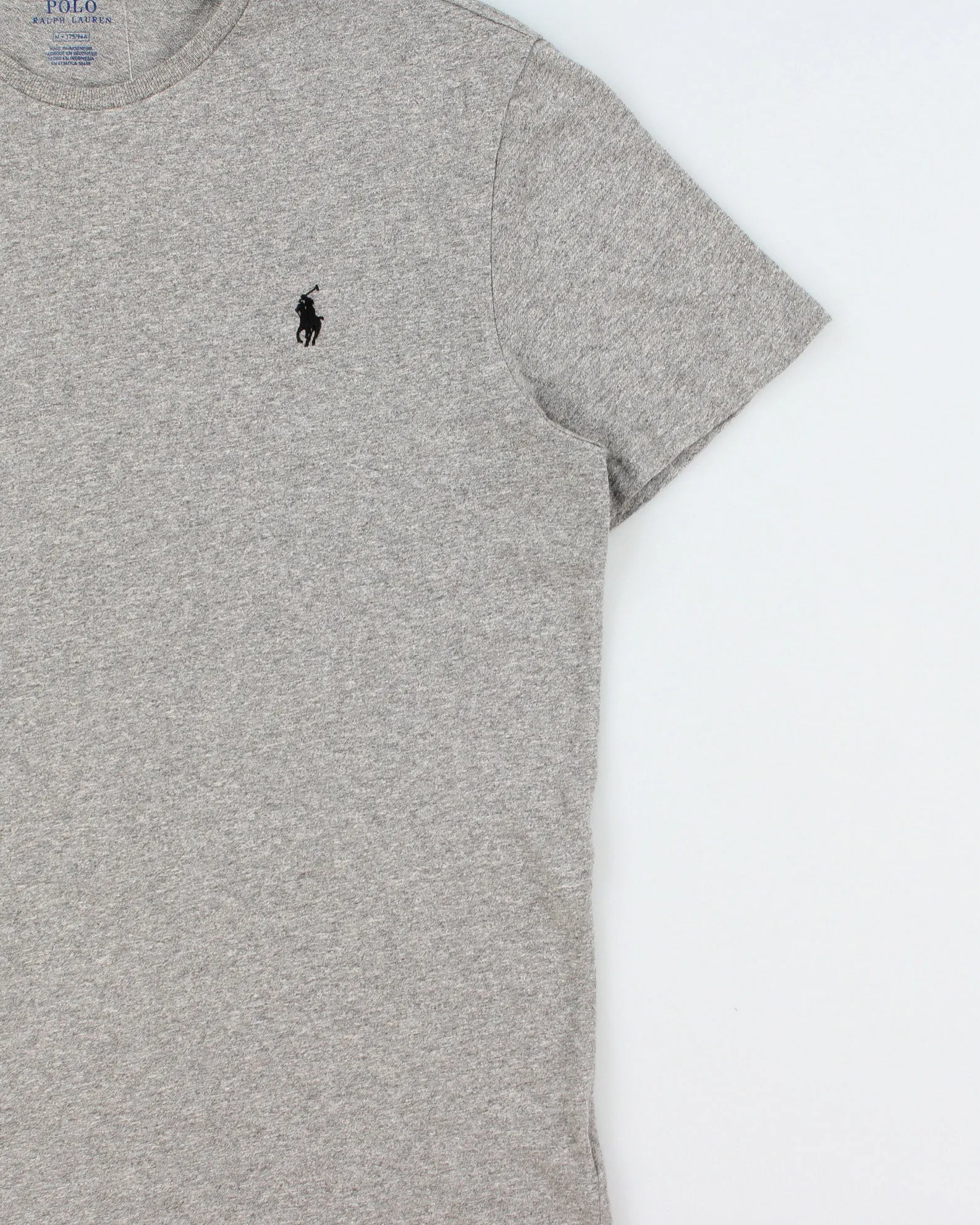 Vintage Polo Ralph Lauren Marl Grey Heavyweight Single Stitch Crewneck T-Shirt - M sold by Rokit product image thumbnail 3