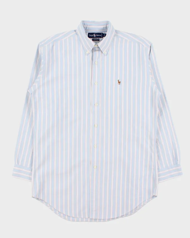 Vintage 1990s Ralph Lauren Yarmouth Striped Long Sleeve Oxford Shirt - M made by Ralph Lauren