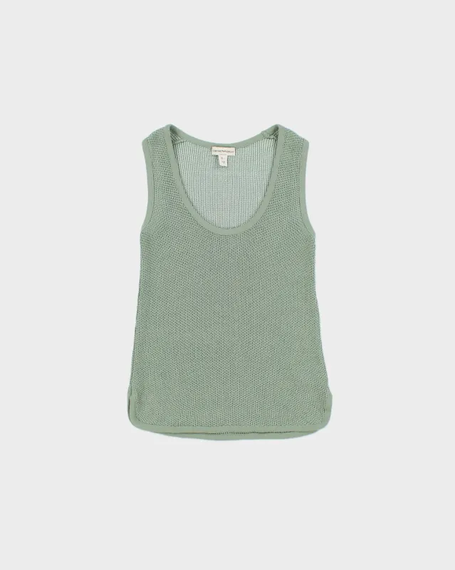 Vintage 2000s Emporio Armani Fine Knit Semi Sheer Top - S made by Giorgio Armani