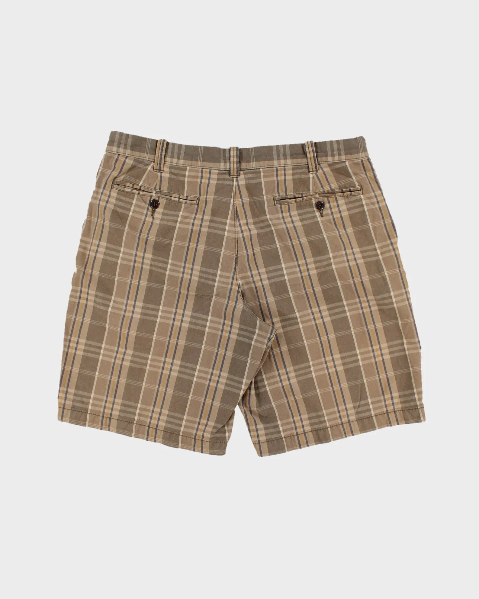 Vintage Eddie Bauer Plaid Legend Wash Relaxed Fit Chino Shorts - W36 sold by Rokit product image thumbnail 2