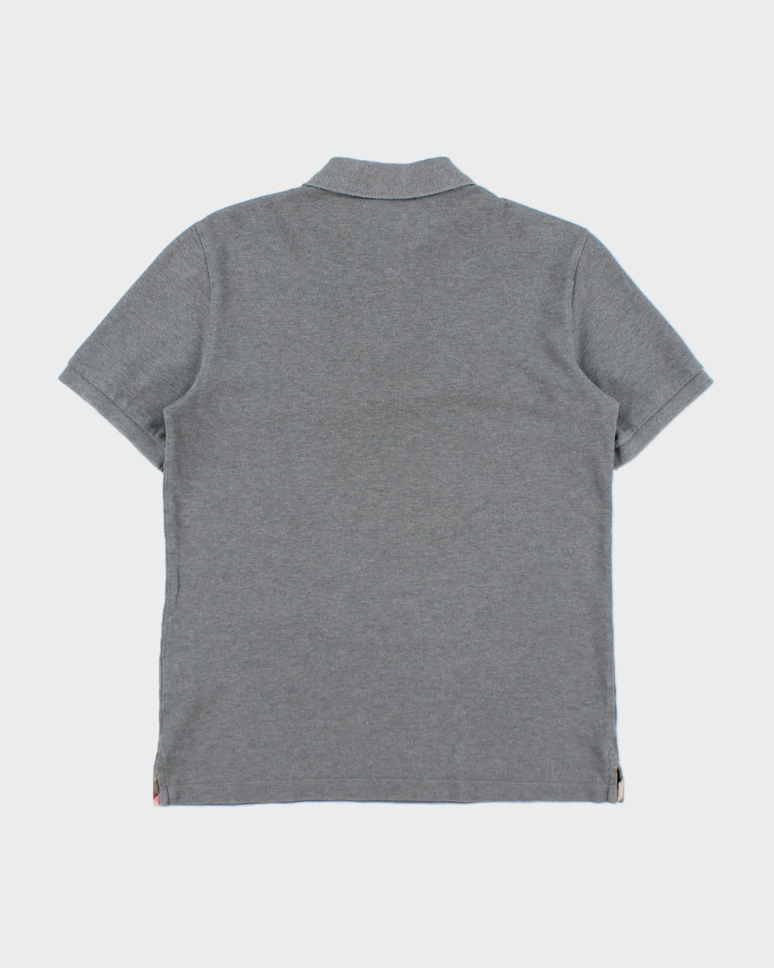 Vintage Burberry Brit Grey Marl Nova Check Placket Classic Fit Short Sleeve Polo Shirt - M sold by Rokit product image thumbnail 2