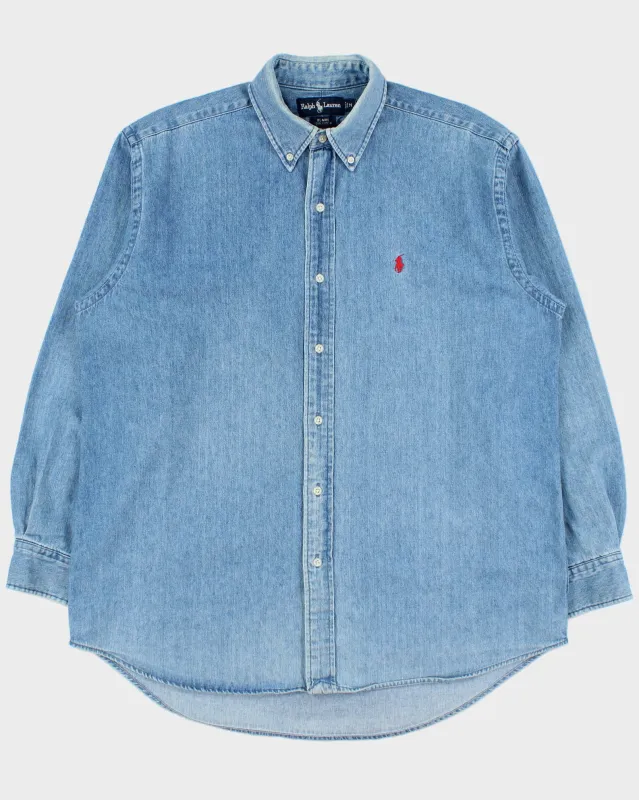 Vintage 1990s Ralph Lauren 'Blaire' Oversized Denim Shirt - M made by Ralph Lauren
