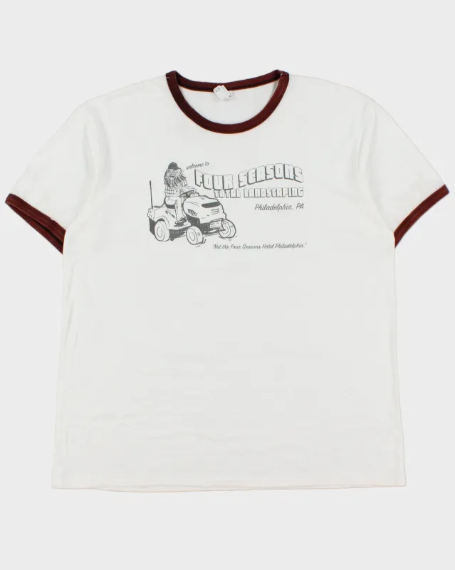 Vintage Y2K 00s Four Seasons Philadelphia Heavyweight Crewneck Ringer T-Shirt - XL made by Rokit