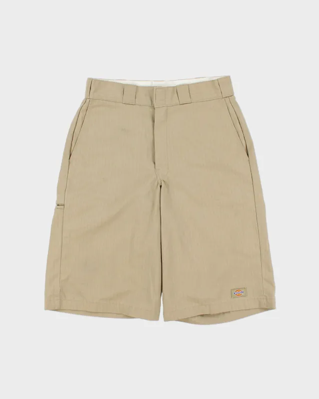 Vintage Dickies 13 Inch Desert Khaki Striped Canvas Multi-Pocket Relaxed Fit Work Shorts - W34 made by Dickies