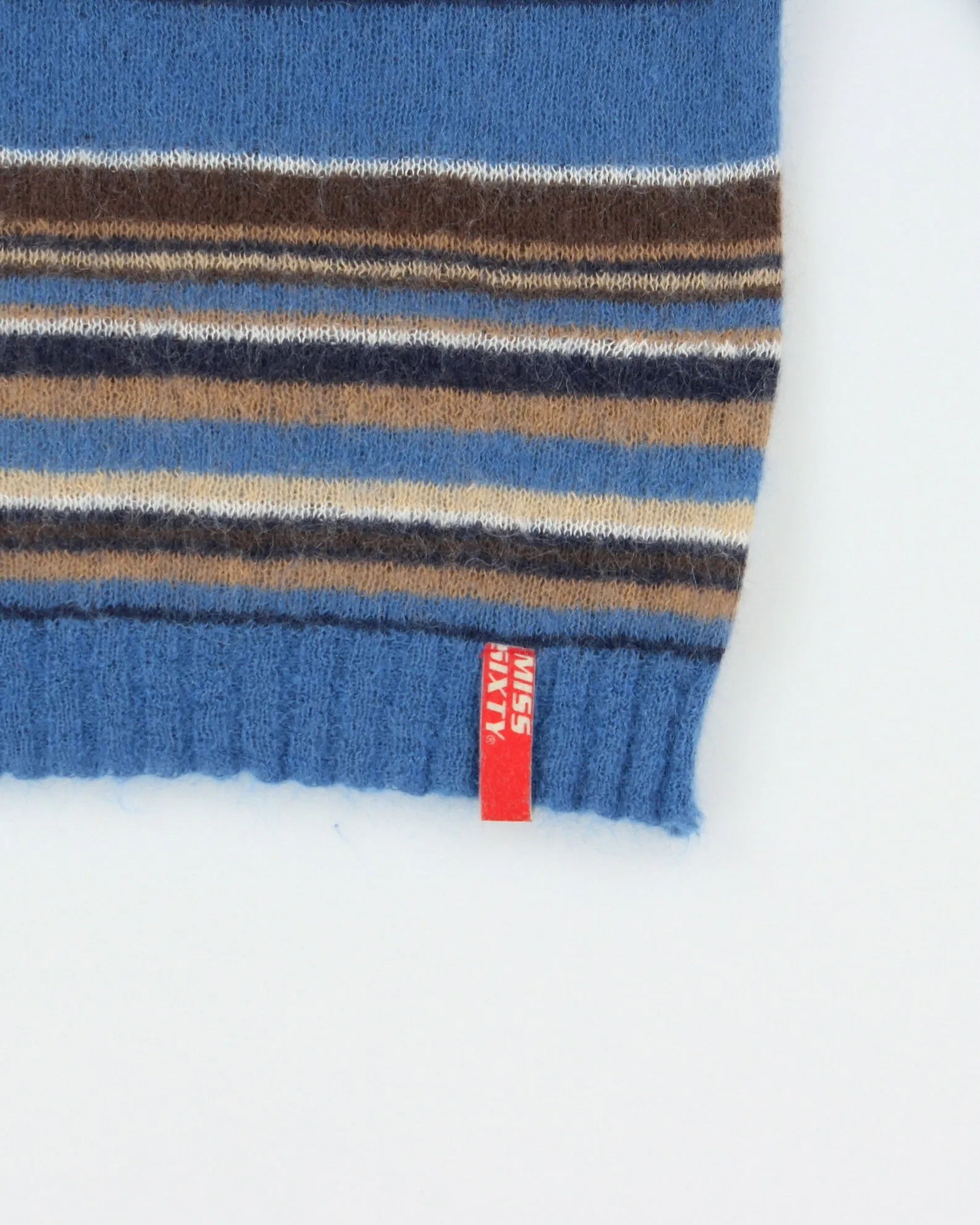 Vintage 1990s Miss Sixty Mohair & Wool Blend Stripe Short Sleeve Jumper - S sold by Rokit product image thumbnail 4