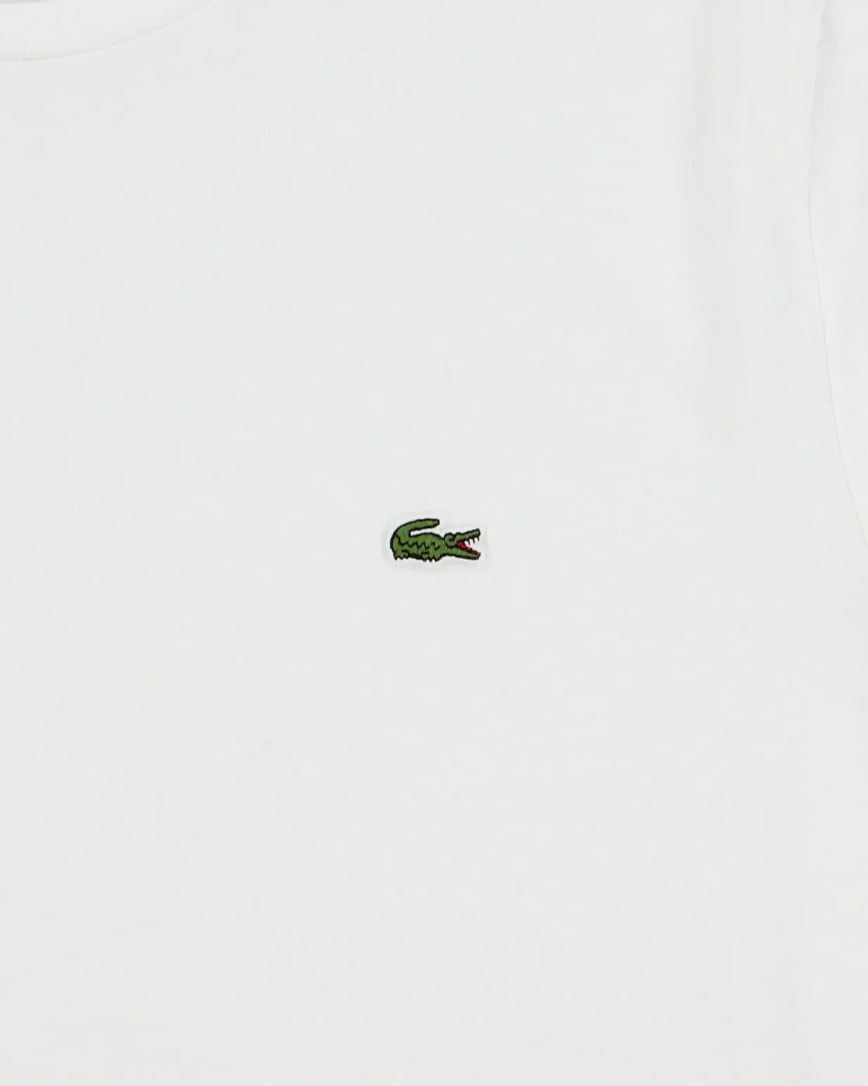Lacoste White Pima Cotton Croc Pique Regular Fit Crewneck T-Shirt - L sold by Rokit product image thumbnail 4