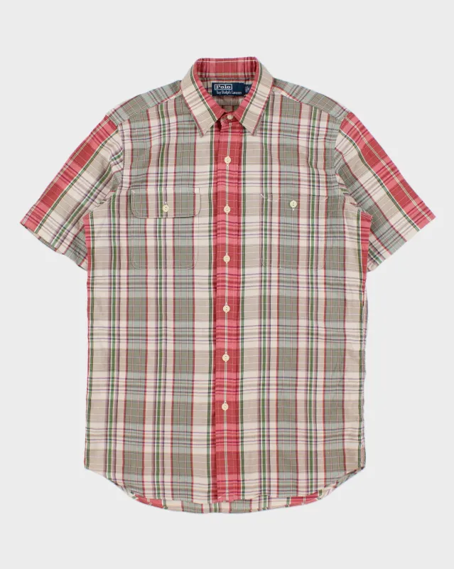 Vintage Y2K 00s Polo Ralph Lauren Plaid Short Sleeve Pocket Shirt - S made by Ralph Lauren