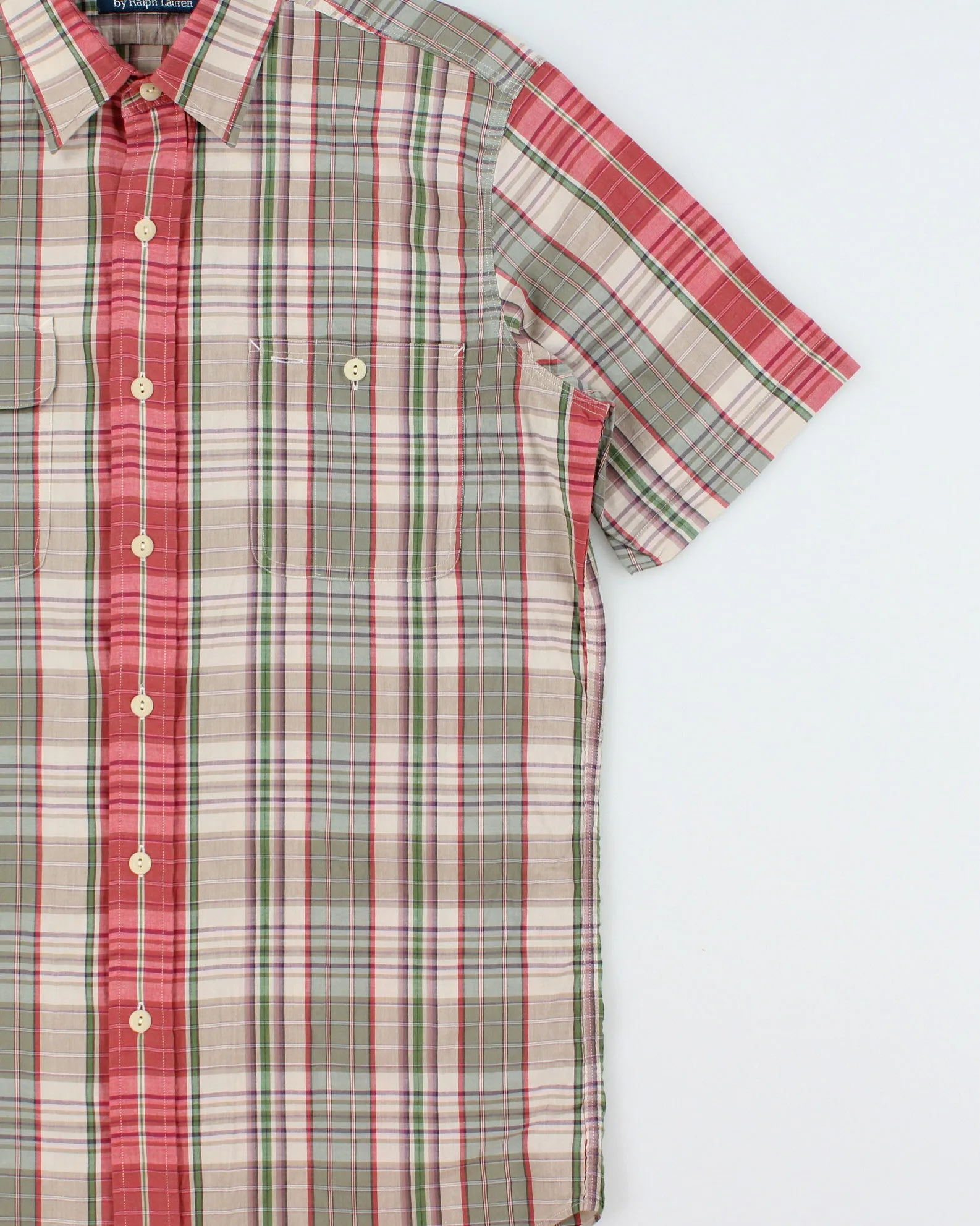 Vintage Y2K 00s Polo Ralph Lauren Plaid Short Sleeve Pocket Shirt - S sold by Rokit product image thumbnail 3