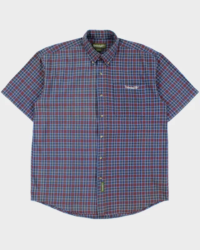 Vintage 1990s Timberland Weathergear Short Sleeve Check Shirt - L made by Timberland