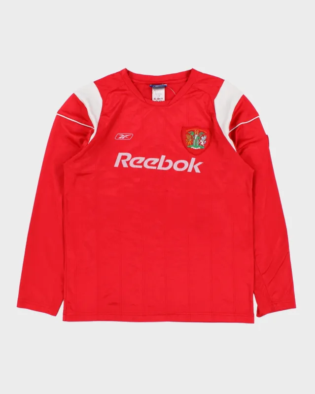 Vintage 2003-04 Reebok Southall United FC CCFLA Long Sleeve Home Football Shirt - M made by Reebok